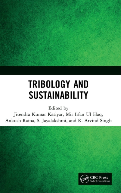 Book cover of: Tribology and Sustainability. By: Jitendra Kumar Katiyar