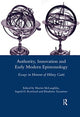 Book cover of: Authority, Innovation and Early Modern Epistemology. By: Elisabetta Tarantino