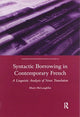 Book cover of: Syntactic Borrowing in Contemporary French