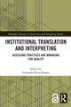 Book cover of: Institutional Translation and Interpreting. By: Fernando Prieto Ramos