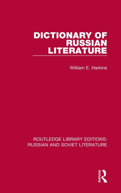 Book cover of: Dictionary of Russian Literature. By: William Edward Harkins