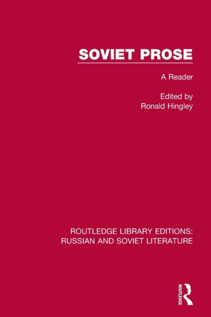 Book cover of: Soviet Prose. By: Ronald Hingley