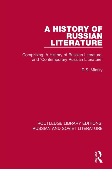 Book cover of: History of Russian Literature. By: D. S. Mirsky