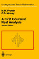Book cover of: First Course in Real Analysis. By: Murray H. Protter