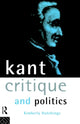Book cover of: Kant, Critique and Politics. By: Kimbe Hutchings