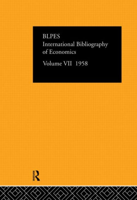 Book cover of: Intl Biblio Econom 1958 Vol 7. By: Commit Social Science Doc Staff