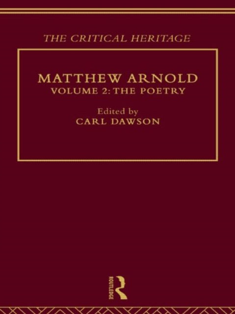 Book cover of: Matthew Arnold. By: Carl Dawson