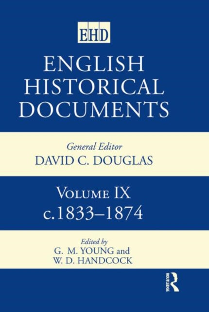 Book cover of: English Historical Documents. By: W.d. Handock