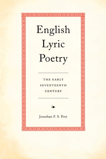 Book cover of: English Lyric Poetry. By: Jonathan Post