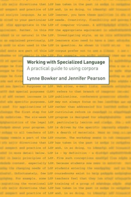 Book cover of: Working with Specialized Language