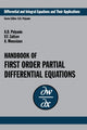 Book cover of: Handbook of First-Order Partial Differential Equations. By: Andrei D. Polyanin
