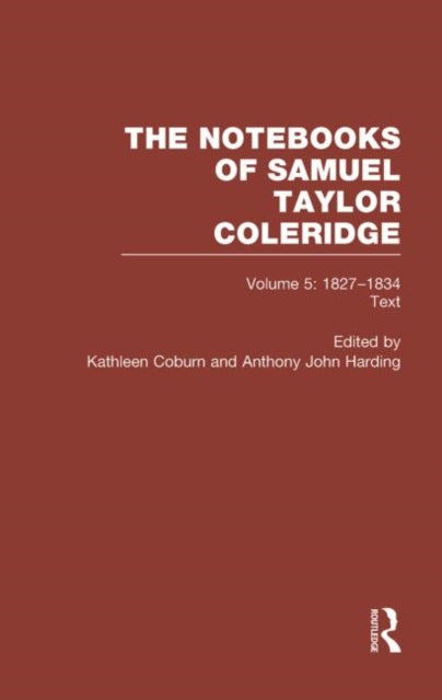 Book cover of: Coleridge Notebooks V5 Text. By: Kathleen Coburn