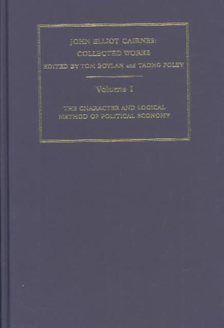 Book cover of: John Elliot Cairnes. By: Tom Boylan