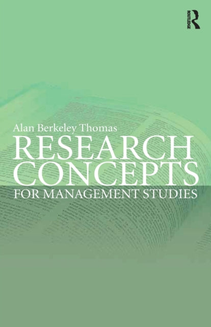 Book cover of: Research Concepts for Management Studies