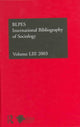 Book cover of: IBSS: Sociology: 2003 Vol.53. By: Jean Sykes