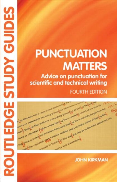Book cover of: Punctuation Matters. By: John Kirkman