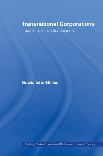 Book cover of: Transnational Corporations. By: G Ietto-Gillies