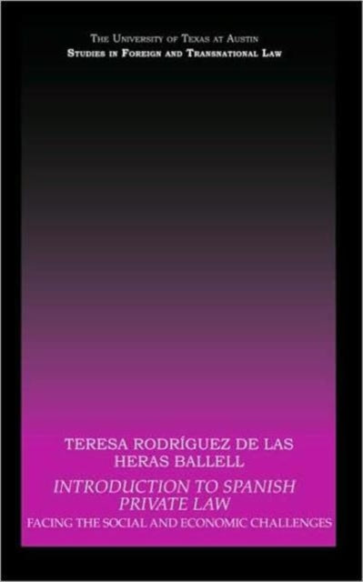 Book cover of: Introduction to Spanish Private Law. By: Teresa Rodriguez de las Heras