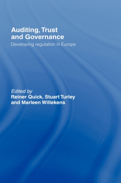 Book cover of: Auditing, Trust and Governance. By: Reiner Quick: S, Reiner Quick