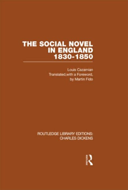 Book cover of: Social Novel in England 1830-1850 (RLE Dickens). By: Louis Cazamian