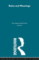 Book cover of: Rules and Meanings