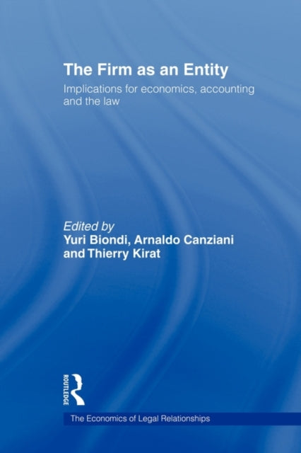Book cover of: Firm as an Entity. By: Yuri Biondi