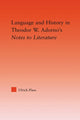 Book cover of: Language and History in Adorno's Notes to Literature. By: Ulrich Plass
