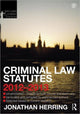 Book cover of: Criminal Law Statutes 2012-2013