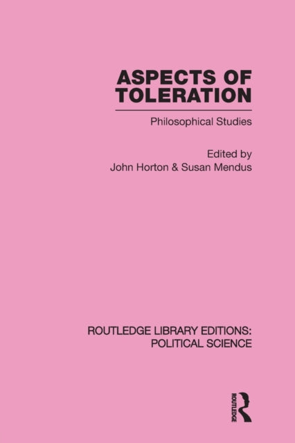 Book cover of: Aspects of Toleration. By: Horton, John