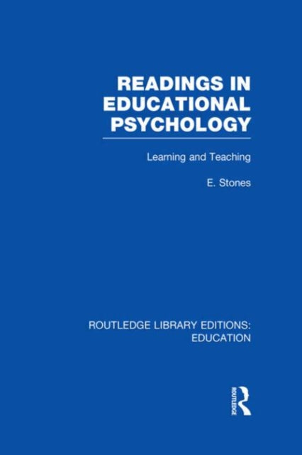 Book cover of: Readings in Educational Psychology. By: Edgar Stones