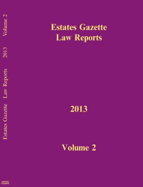 Book cover of: EGLR 2013 V2. By: Hazel Marshall