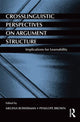Book cover of: Crosslinguistic Perspectives on Argument Structure. By: Melissa Bowerman