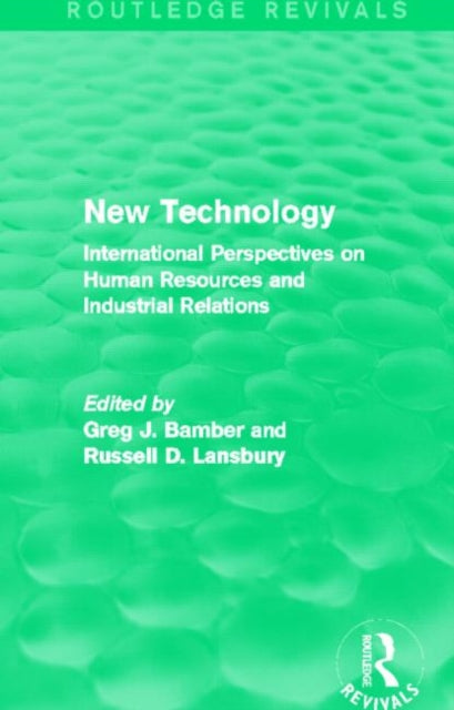 Book cover of: New Technology (Routledge Revivals). By: Greg J. Bamber