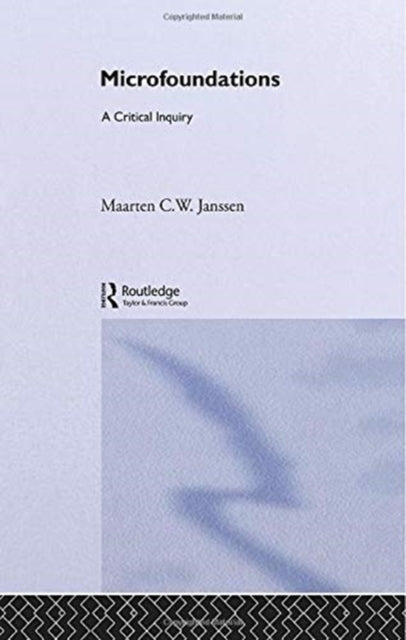 Book cover of: Microfoundations. By: Maarten Janssen