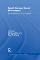 Book cover of: South Korean Social Movements. By: Gi-Wook Shin