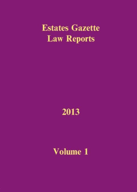 Book cover of: EGLR 2013 V1. By: Hazel Marshall