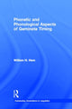 Book cover of: Phonetic and Phonological Aspects of Geminate Timing