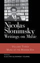Book cover of: Nicolas Slonimsky: Writings on Music. By: Electra Yourke