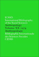 Book cover of: IBSS: Anthropology: 1974 Vol 20. By: International C