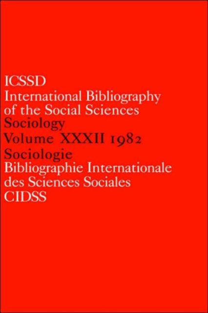 Book cover of: IBSS: Sociology: 1982 Vol 32. By: International C