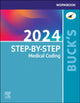 Book cover of: Buck's Workbook for Step-by-Step Medical Coding, 2024 Edition. By: Elsevier