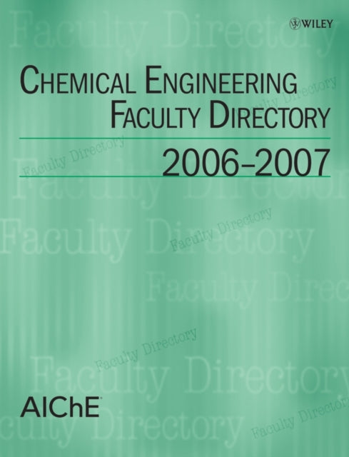 Book cover of: Chemical Engineering Faculty Directory. By: S. Joe Qin