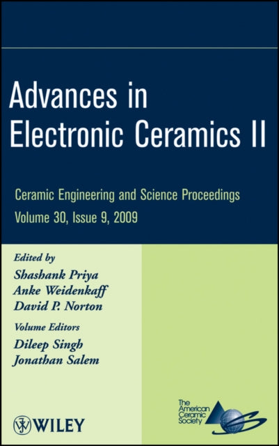 Book cover of: Advances in Electronic Ceramics II, Volume 30, Issue 9