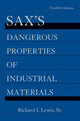 Book cover of: Sax's Dangerous Properties of Industrial Materials, 5 Volume Set. By: Lewis, Richard J. Sr
