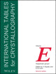 Book cover of: International Tables for Crystallography, Volume E