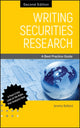 Book cover of: Writing Securities Research. By: Jeremy F. Bolland