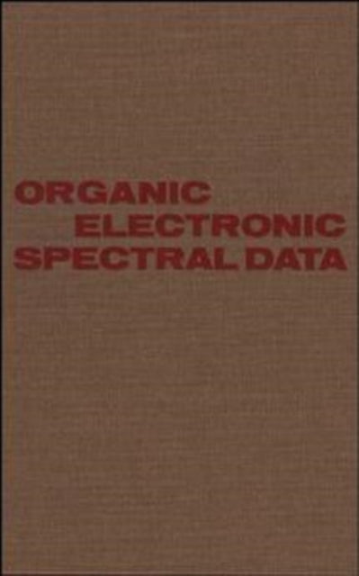 Book cover of: Organic Electronic Spectral Data, Volume 31, 1989