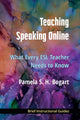 Book cover of: Teaching Speaking Online. By: Pamela Bogart