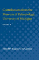 Book cover of: Contributions from the Museum of Paleontology, University of Michigan. By: Eugene McCartney