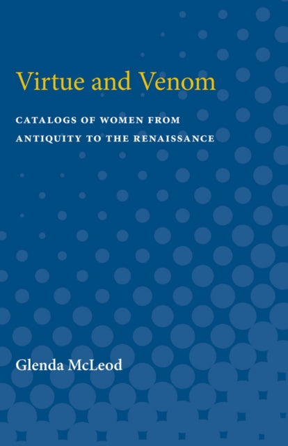 Book cover of: Virtue and Venom. By: Glenda McLeod